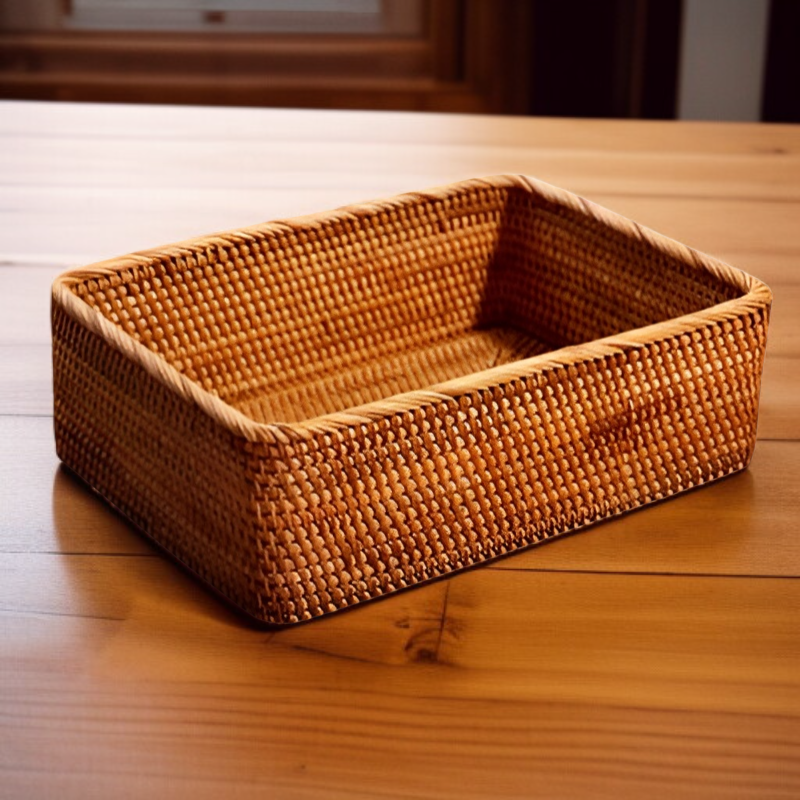 手編み収納バスケット