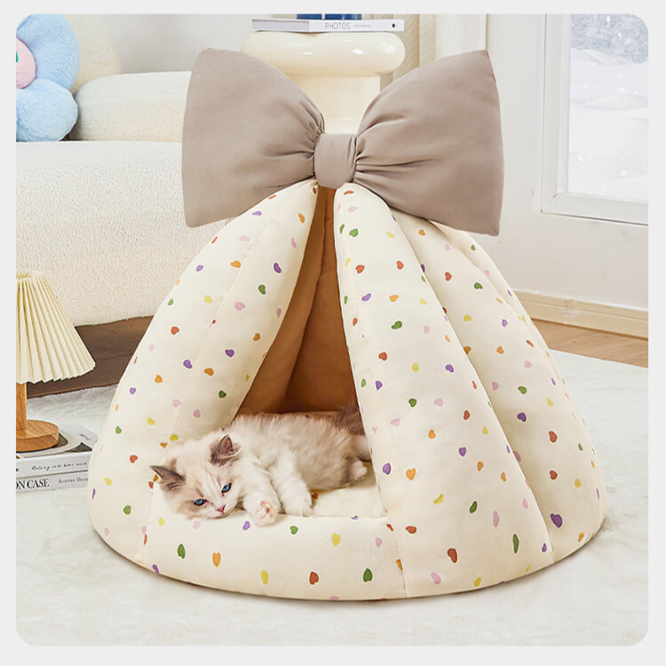 INS Style Bowknot Cat Bed
