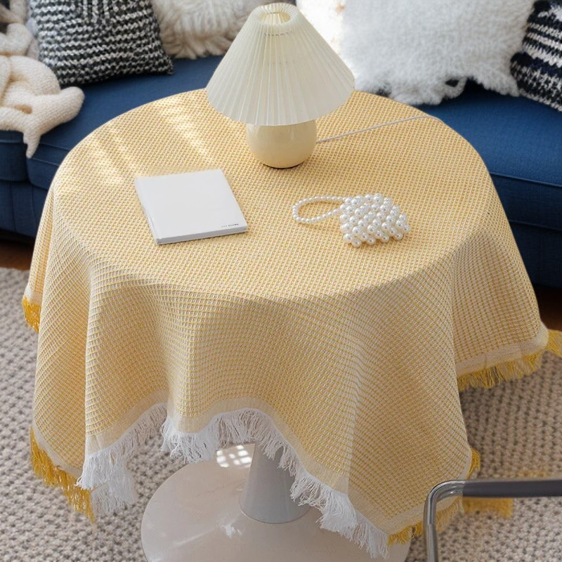 가정용 코튼 린넨 원형 테이블매트 캠핑 야외용