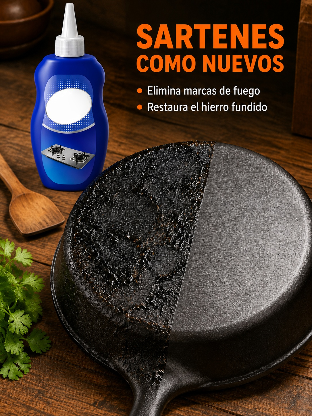 Limpiador seguro para alimentos y parrillas de gas