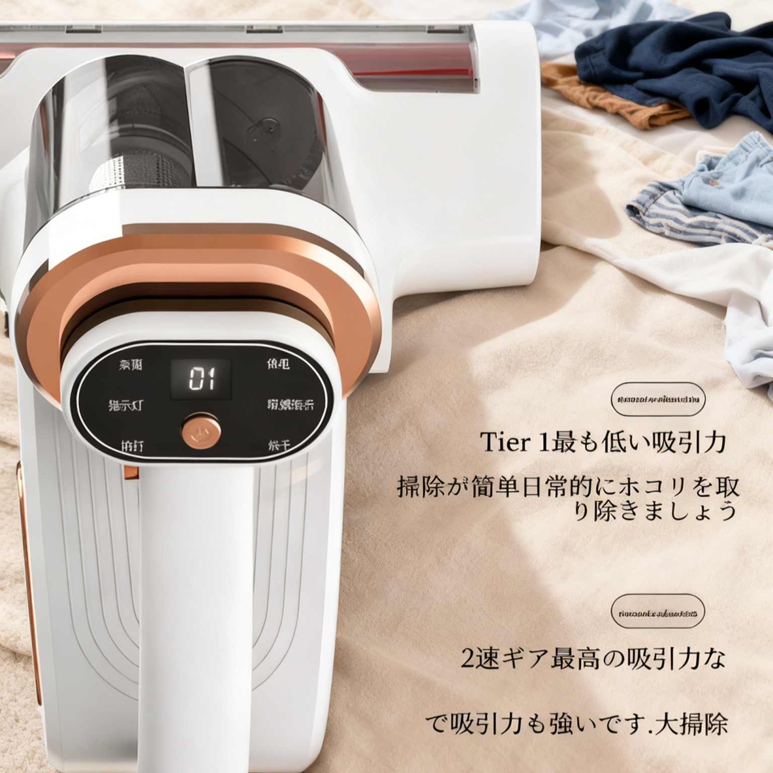 70℃熱風・紫外線除湿抗菌・超強力吸引ダニクリーナー