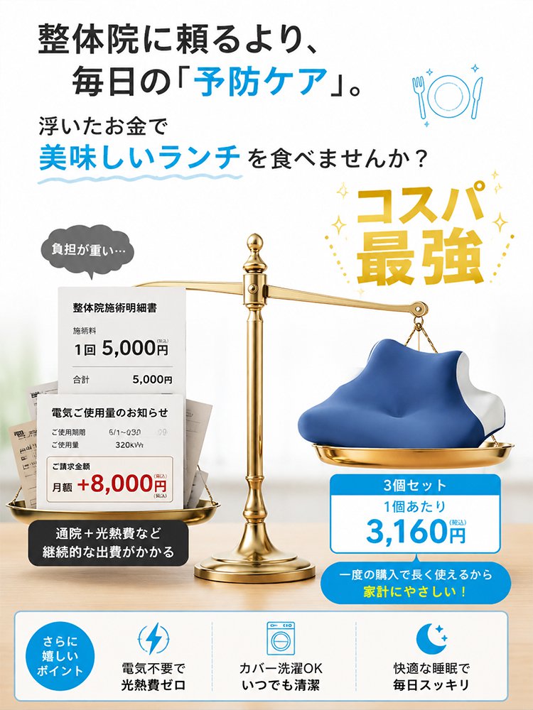 【首の痛みに悩む人におすすめです】接触冷感低反発首肩フィット枕