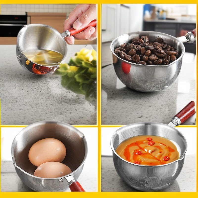 미니 평저 프라이팬, 뜨거운 기름/소스 요리에 적합