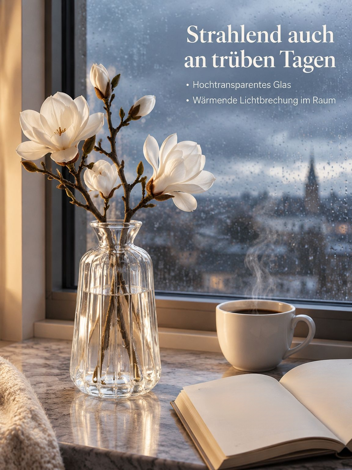 Französische Retro-Stil Vase mit Hydrokultur-Blumen dekoriert