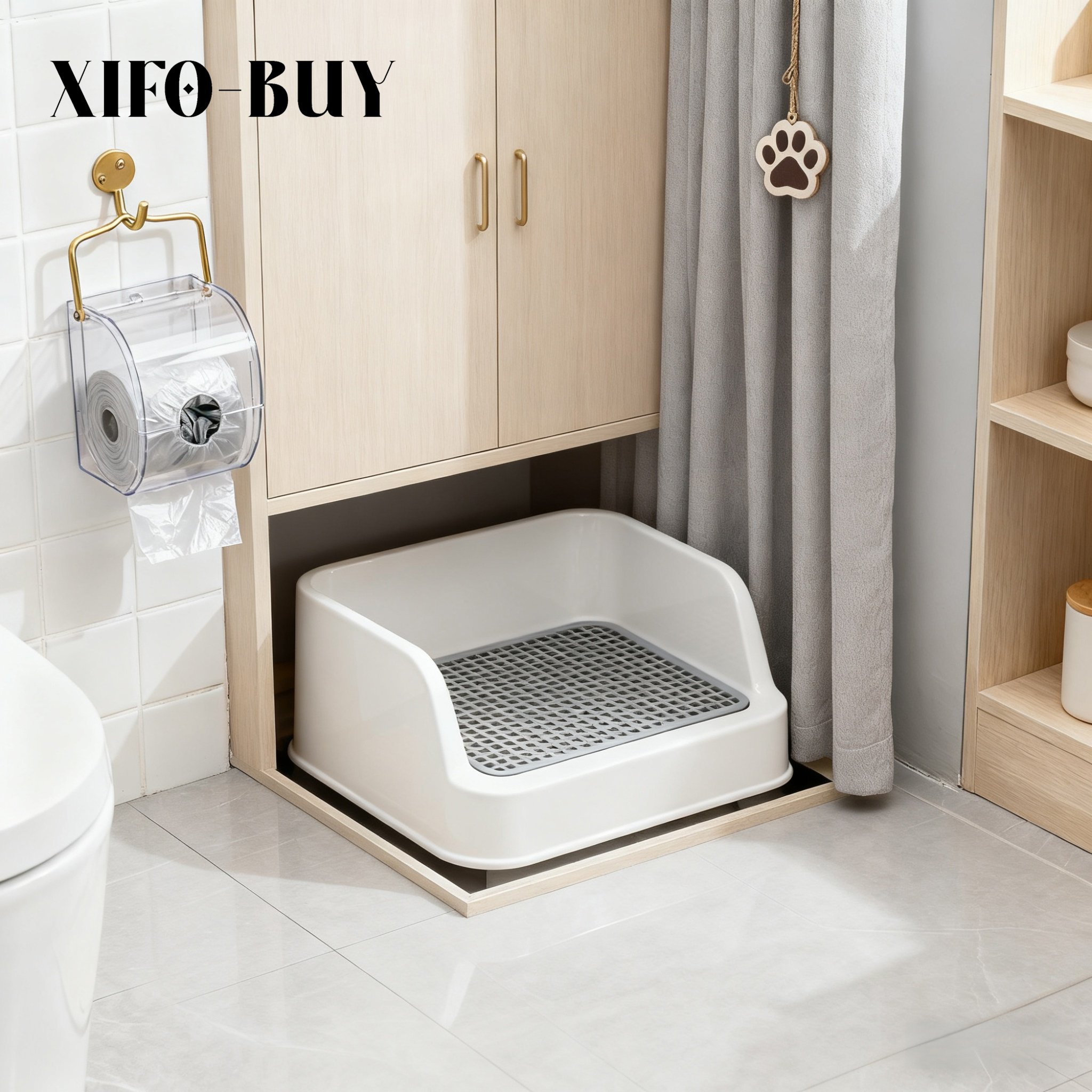 ถาดห้องน้ำสัตว์เลี้ยงดีไซน์เรียบง่าย