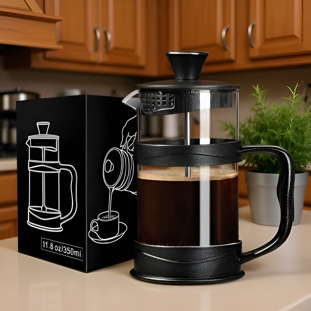 Easy to clean French press with stainless steel components