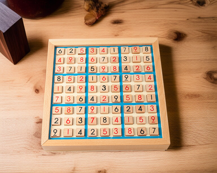 Komplet drewnianych elementów do sudoku