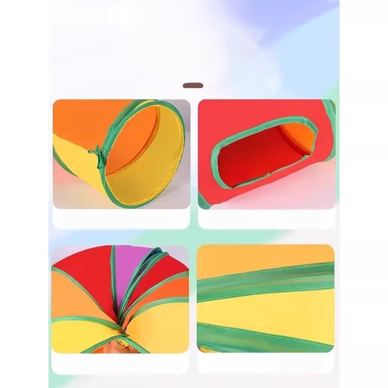 무지개색 고양이 놀이 터널