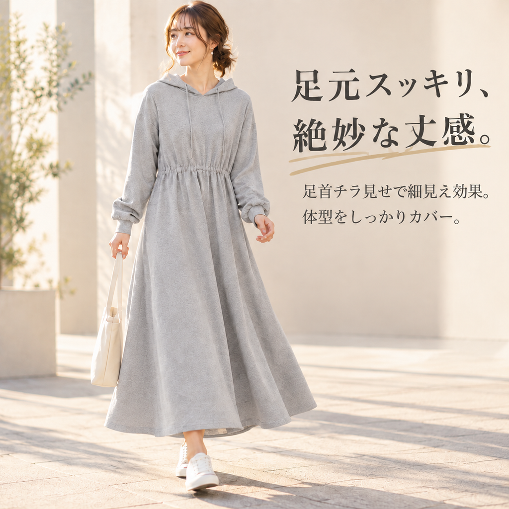 日系長袖チェック切り替え後ろリボンワンピース