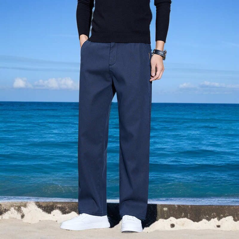 라이트 럭셔리 남성 팬츠 가을 남성 캐주얼 팬츠 와이드 팬츠