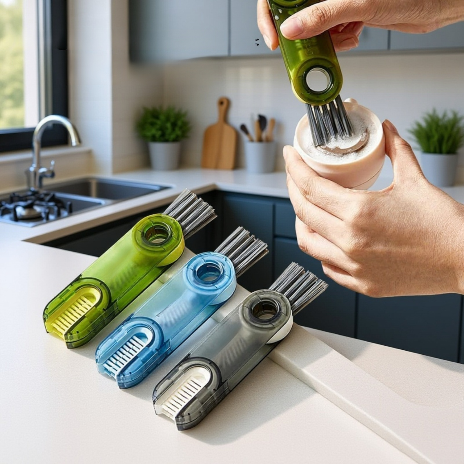 回転式隙間掃除ブラシ