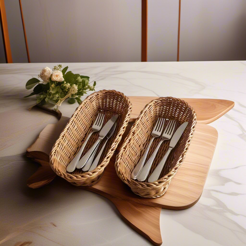 JMY仿藤编厨房收纳篮