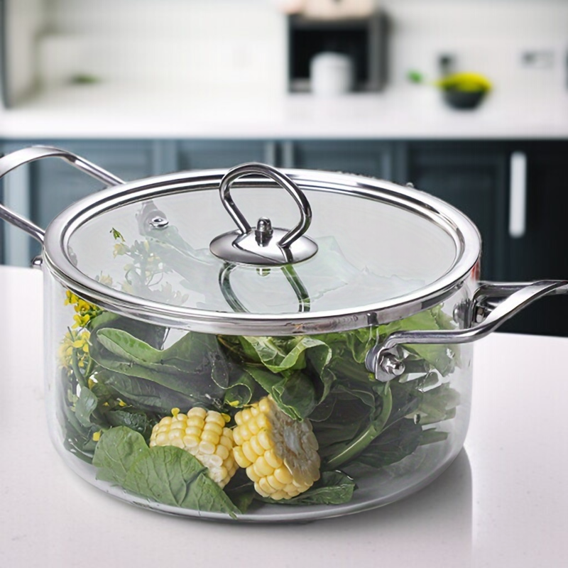 Durable cooking pot with double spiral handles
