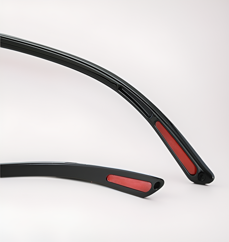 Zbliżenie na soczewki z filtrem światła niebieskiego