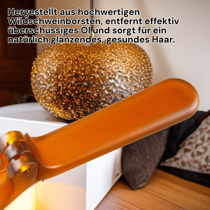 Volumenbürste mit Wildschweinborsten, nahtloser Kamm für Haarpflege und Kopfhautmassage