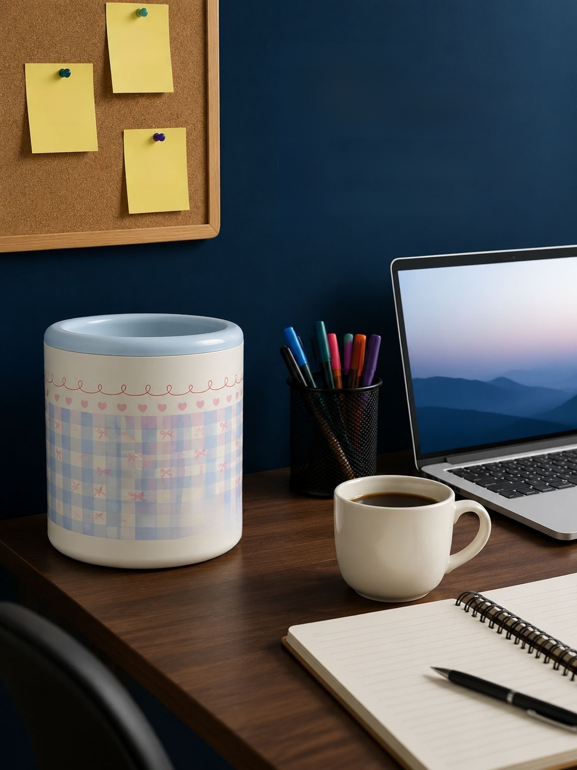 Papelera de tamaño pequeño ideal para ambientes laborales