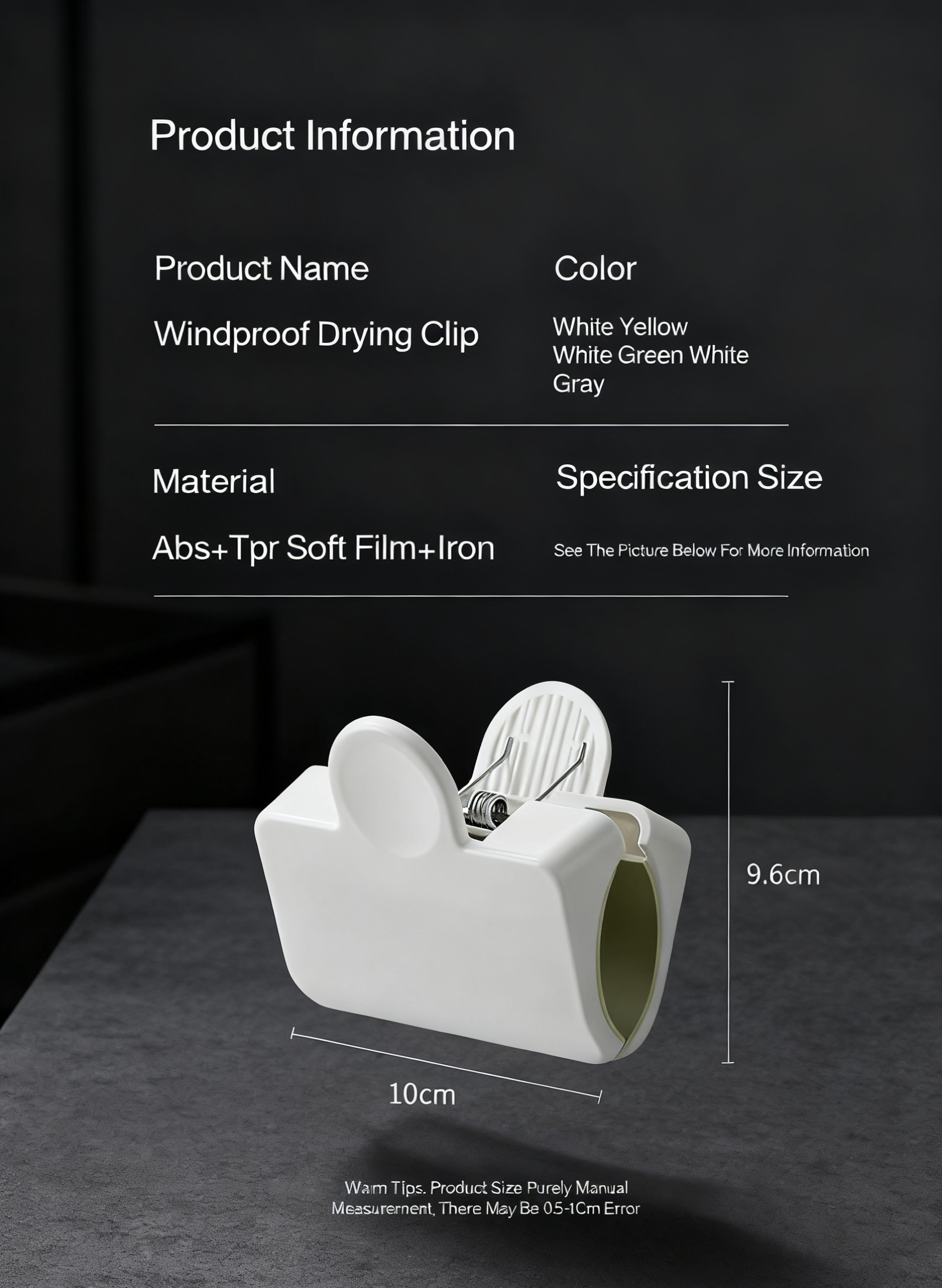 Durable windproof clips for safe blanket drying