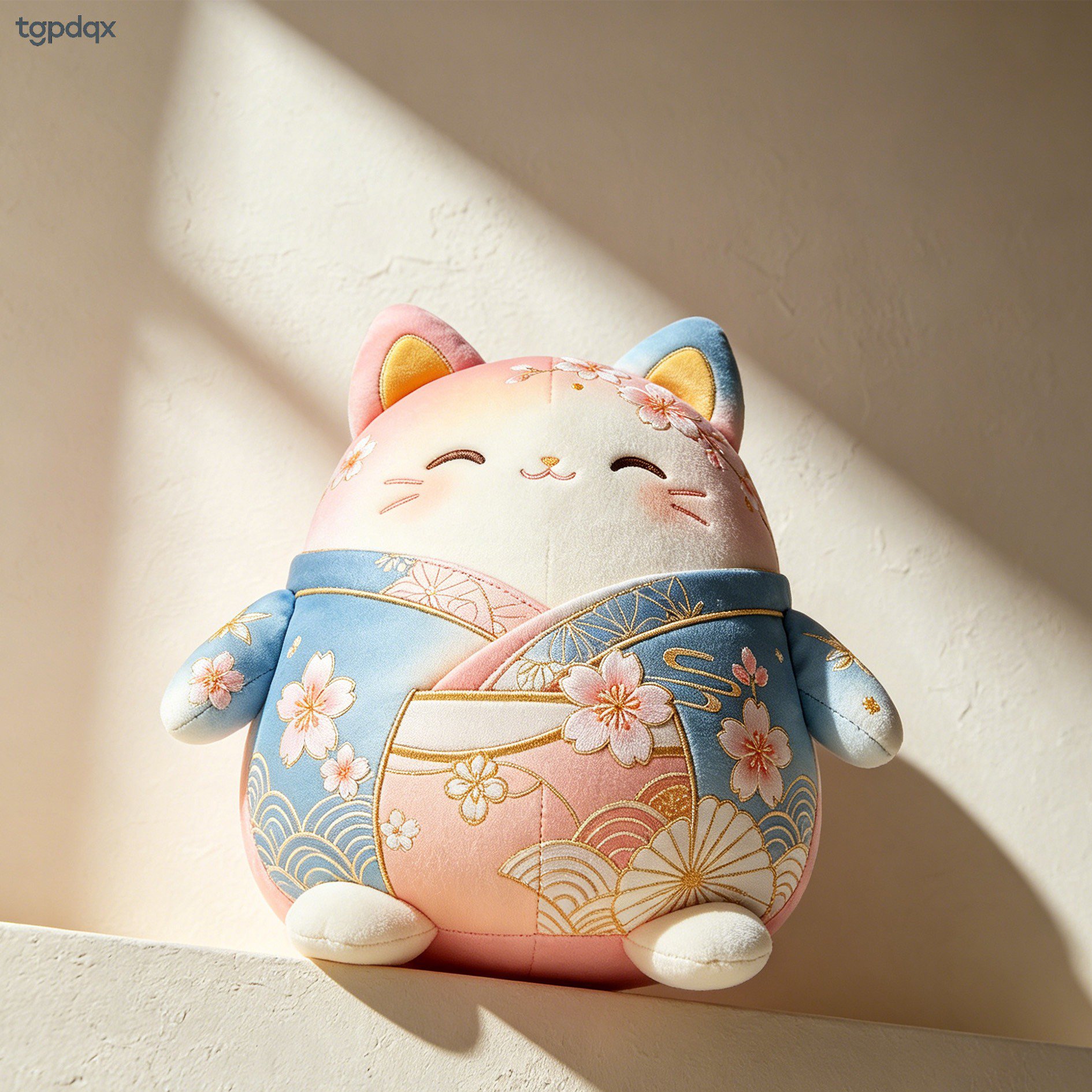 ふわふわ素材のかわいい猫ぬいぐるみ