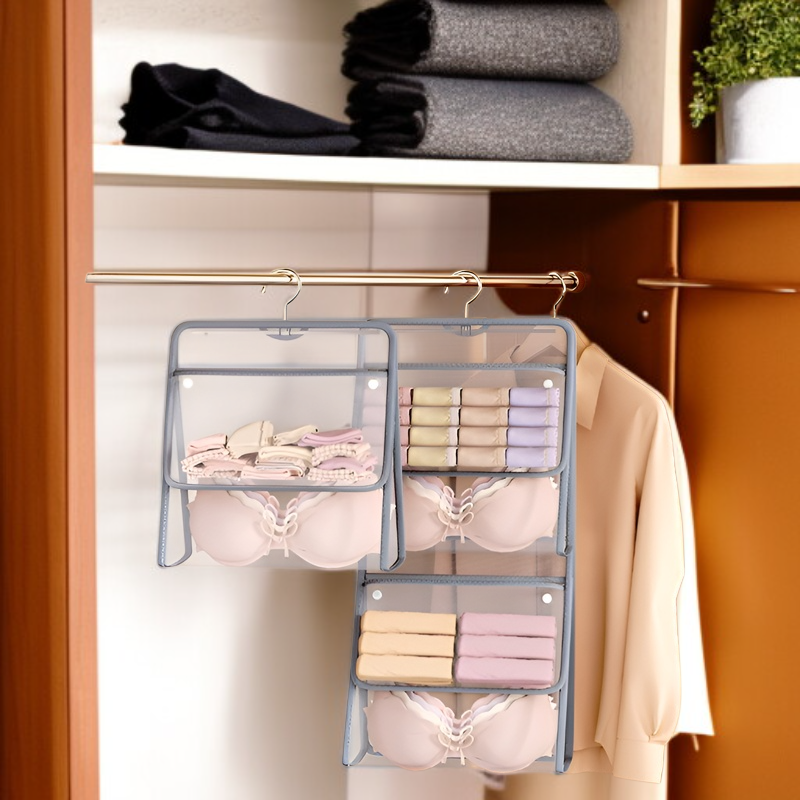 下着収納バッグ 寮のドアに掛けるネットポケット収納バッグ アーティファクトワードローブ 下着 靴下収納 吊り下げバッグ