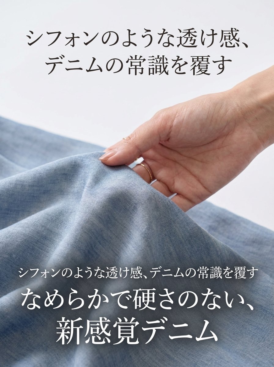シアーデニム3WAYシャツ