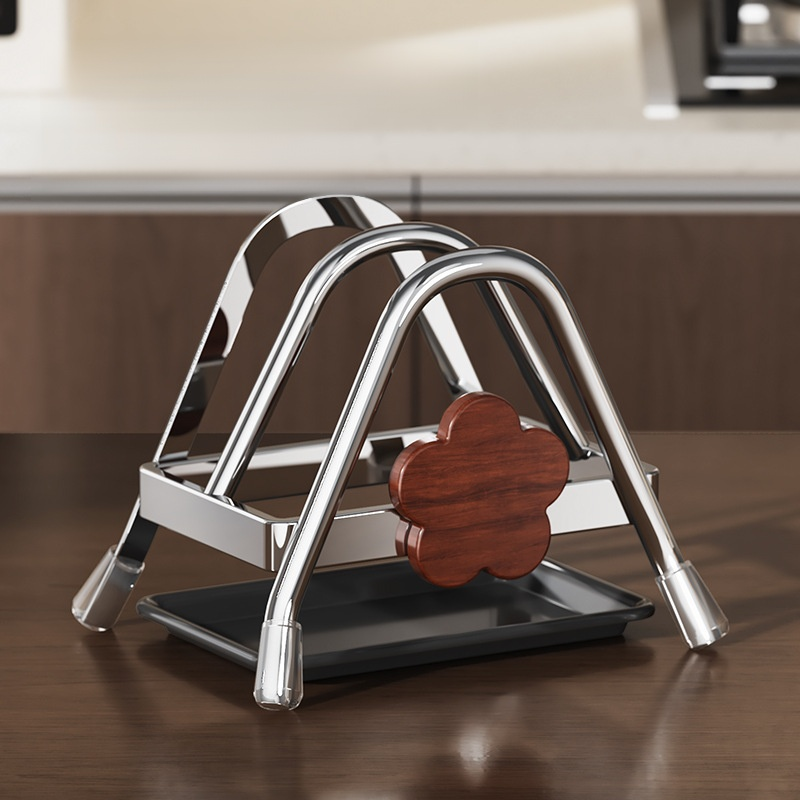 Multi-functional Vintage Style Thick Birch Cutting Board Rack