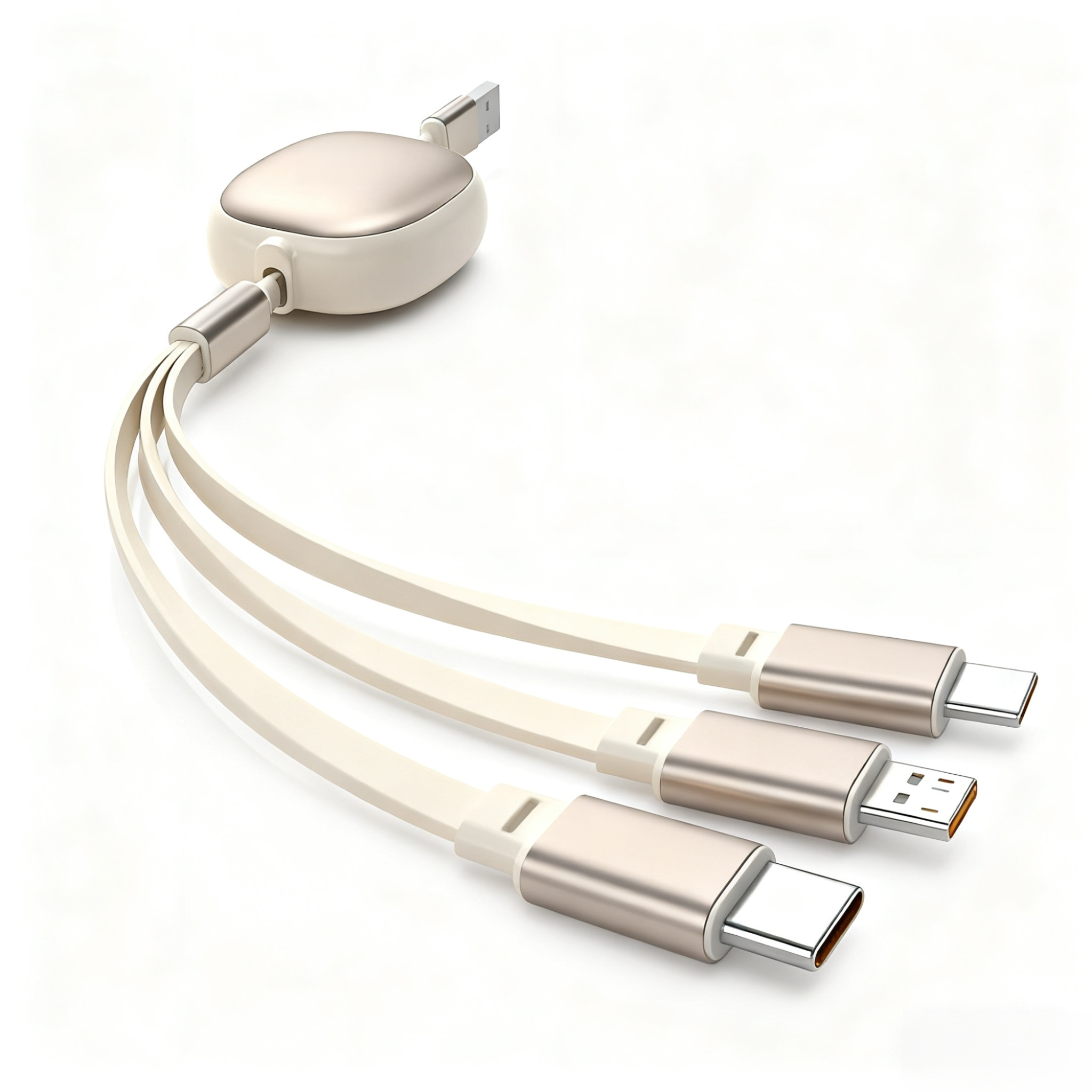 Cable de datos retráctil de carga superrápida 3 en 1