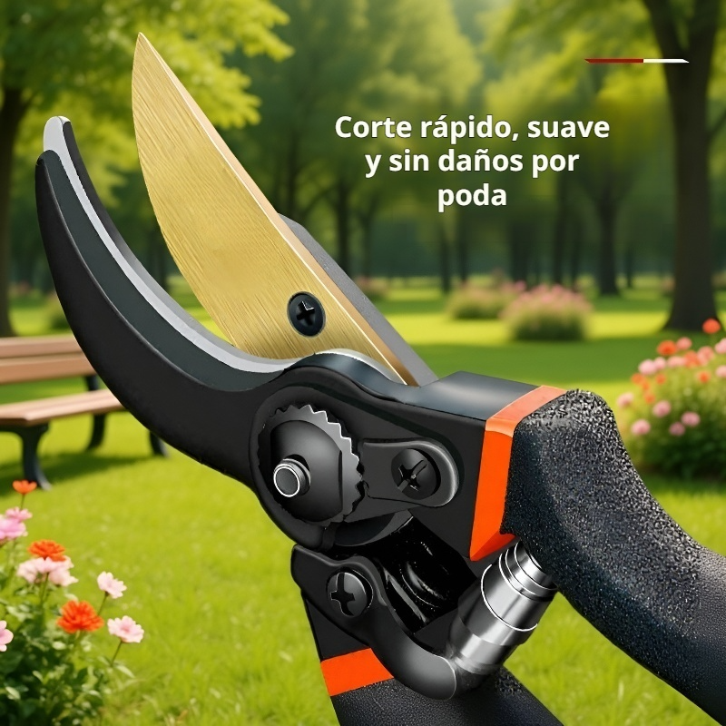 Tijeras de poda resistentes al óxido y ahorradoras de esfuerzo, para árboles frutales y flores