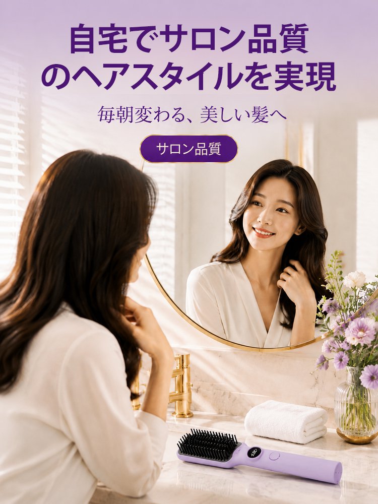 3-in-1 ホットエアコームヘアドライヤー