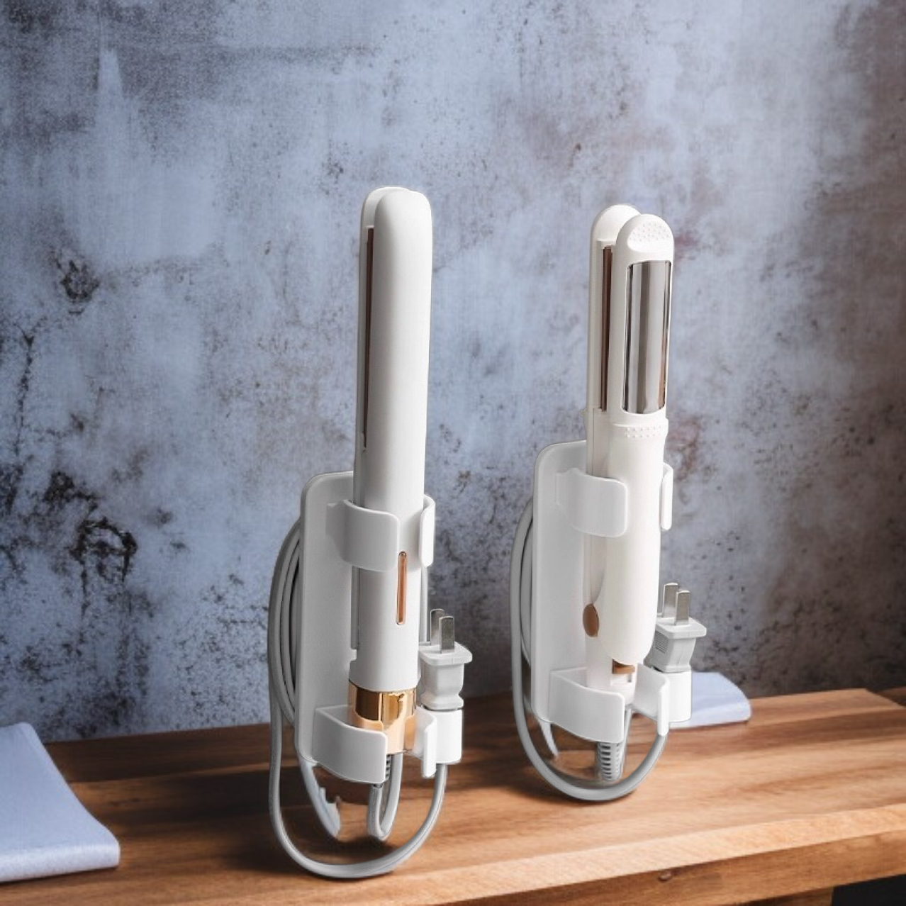 열에 강한 소재의 컬링 아이언 선반