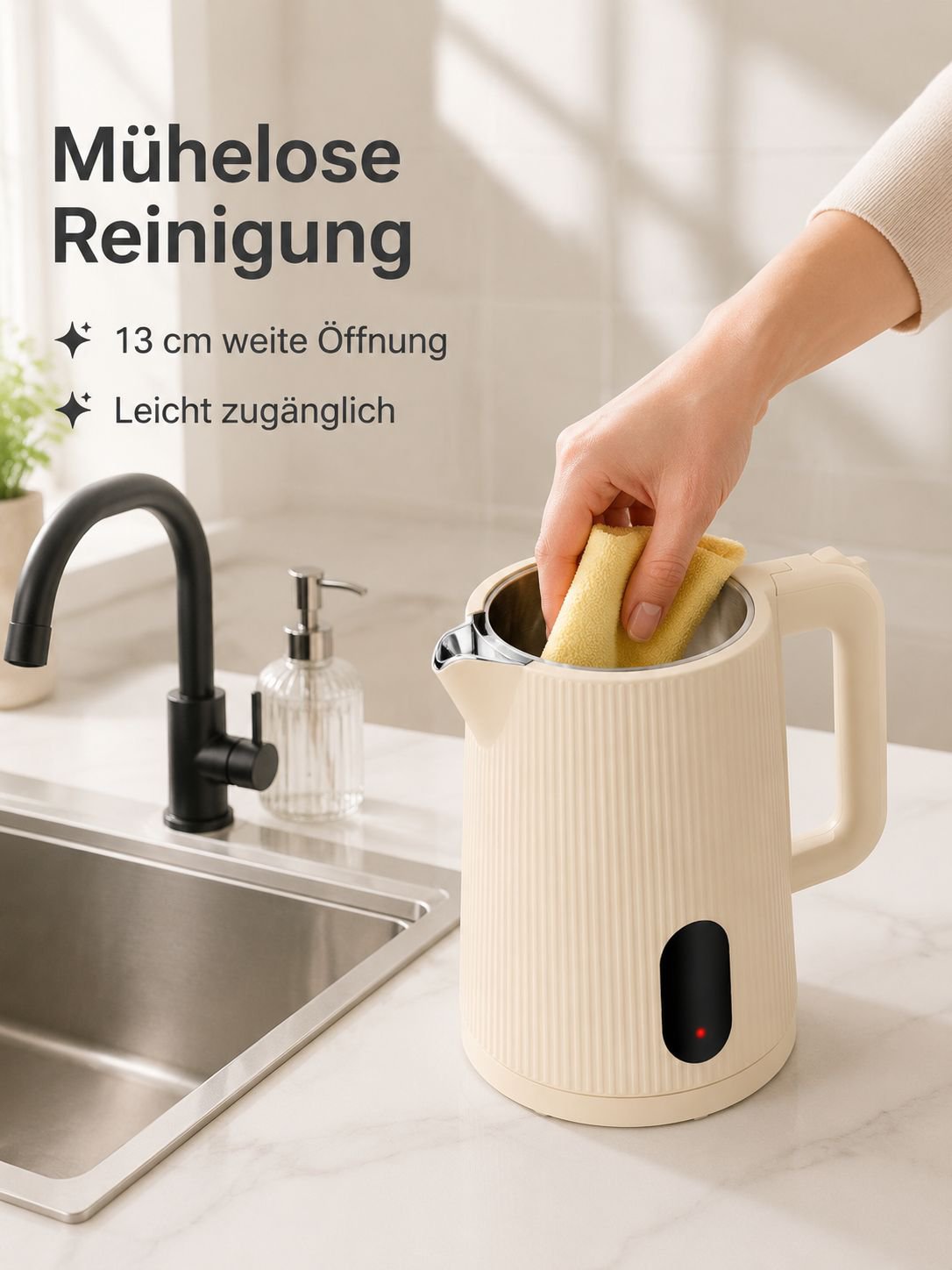 Praktische Warmhaltefunktion für langanhaltende Temperatur