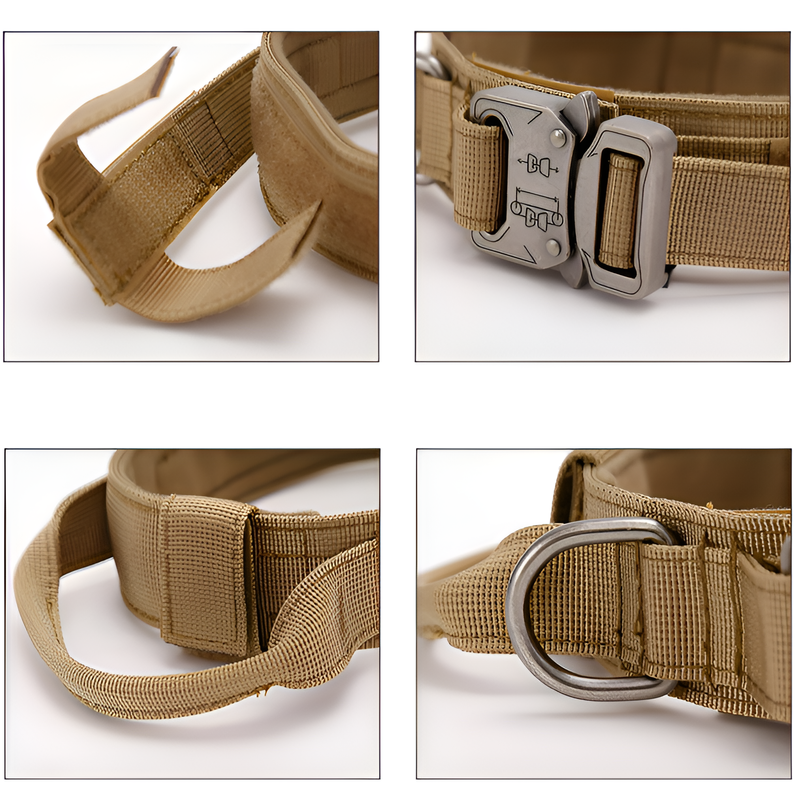  สายคล้องคอไนลอนสำหรับสุนัขพันธุ์ใหญ่แบบทหาร รุ่นควิกโค้ท