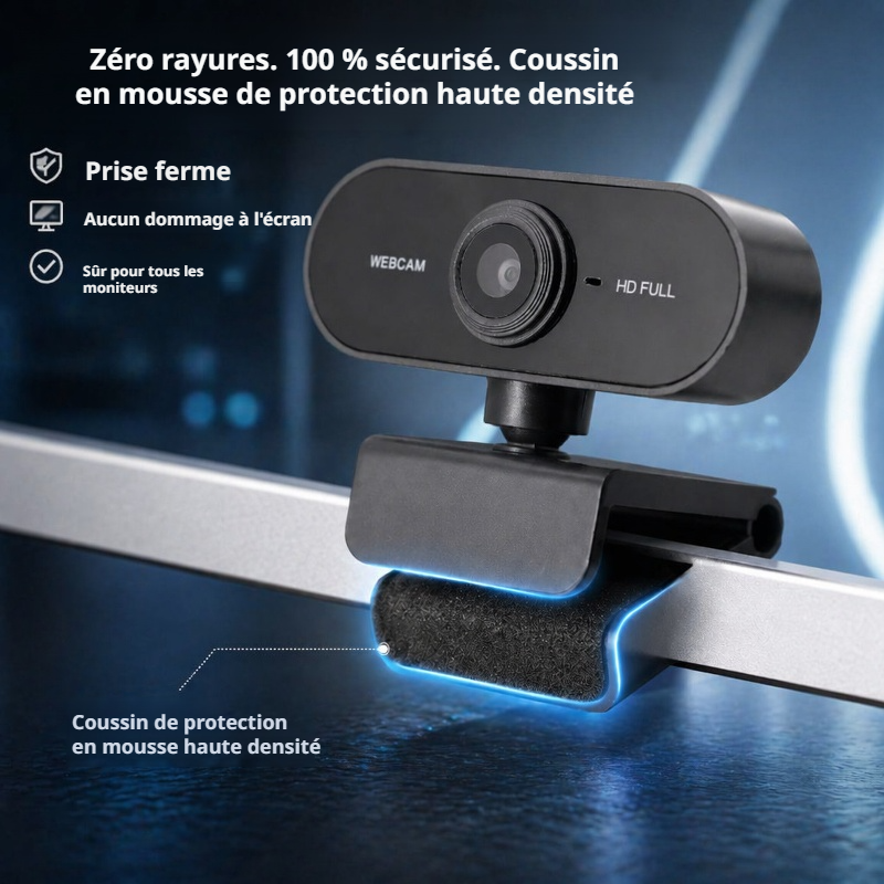 Webcam USB 1080P 2K haute définition pour le streaming en direct et l'enseignement en ligne