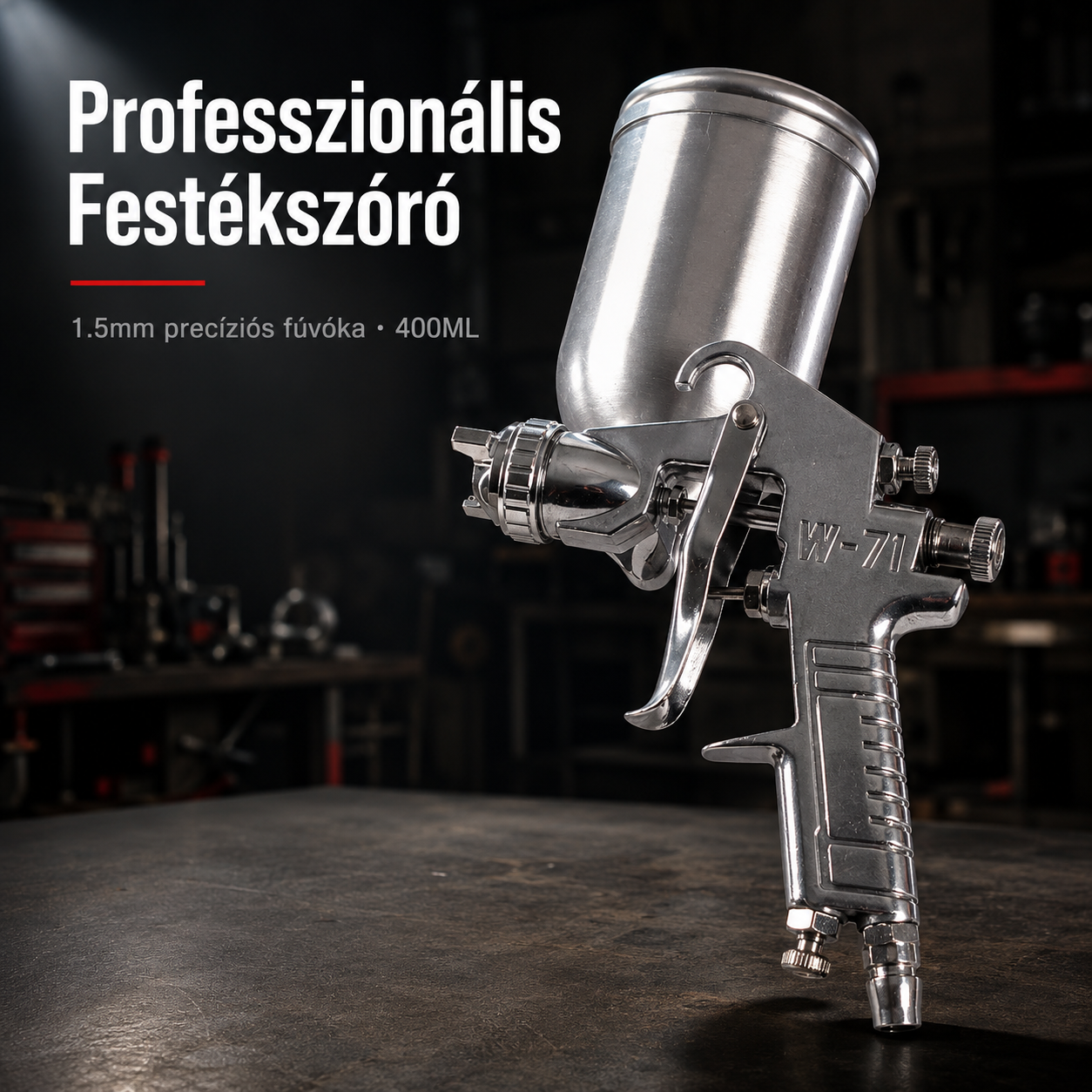 Pneumatikus festékszóró autókhoz és bútorokhoz