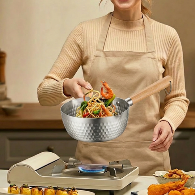 Japanischer Schneepfanne aus reinem Titan ohne Beschichtung