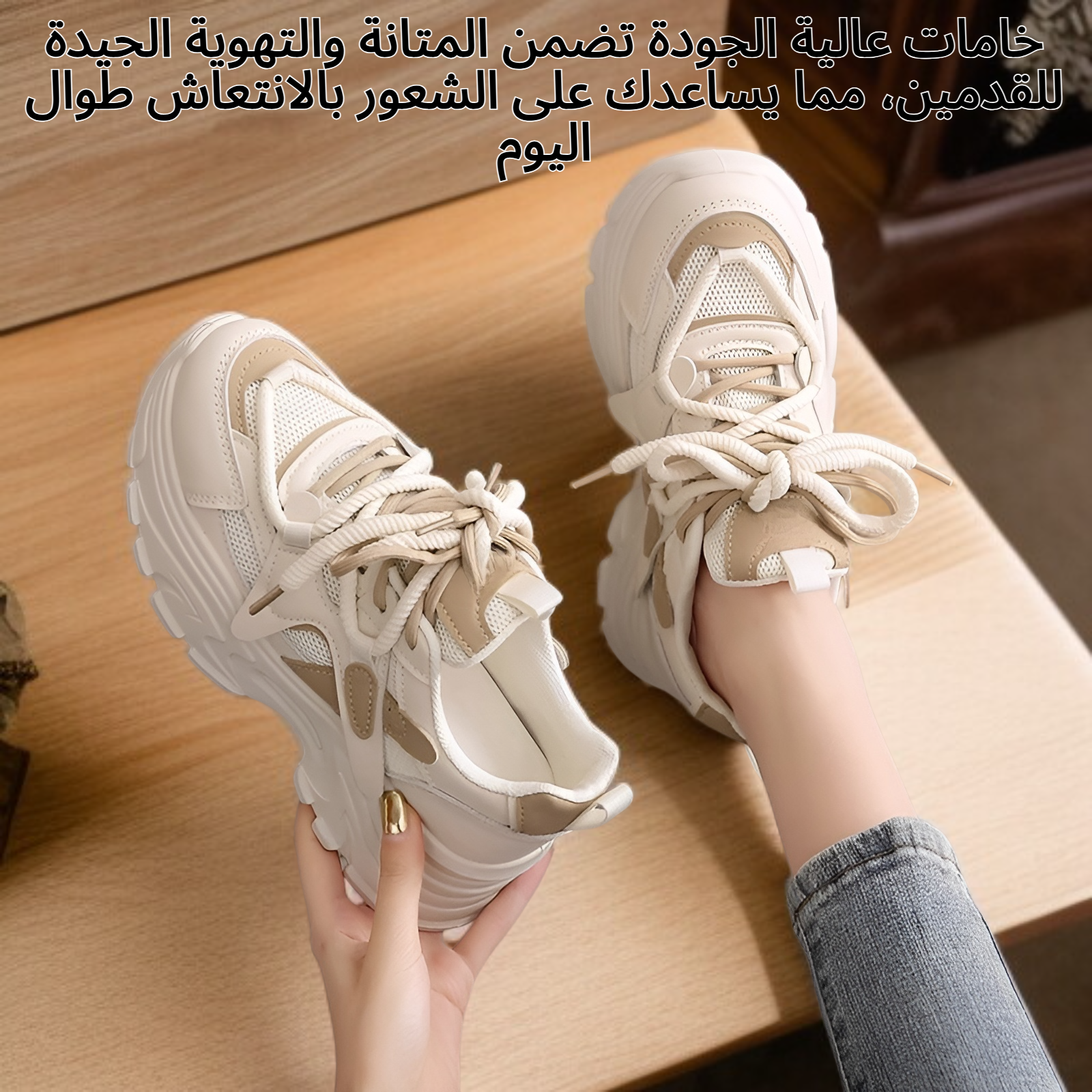 حذاء رياضي نسائي مانع للانزلاق بتصميم عصري