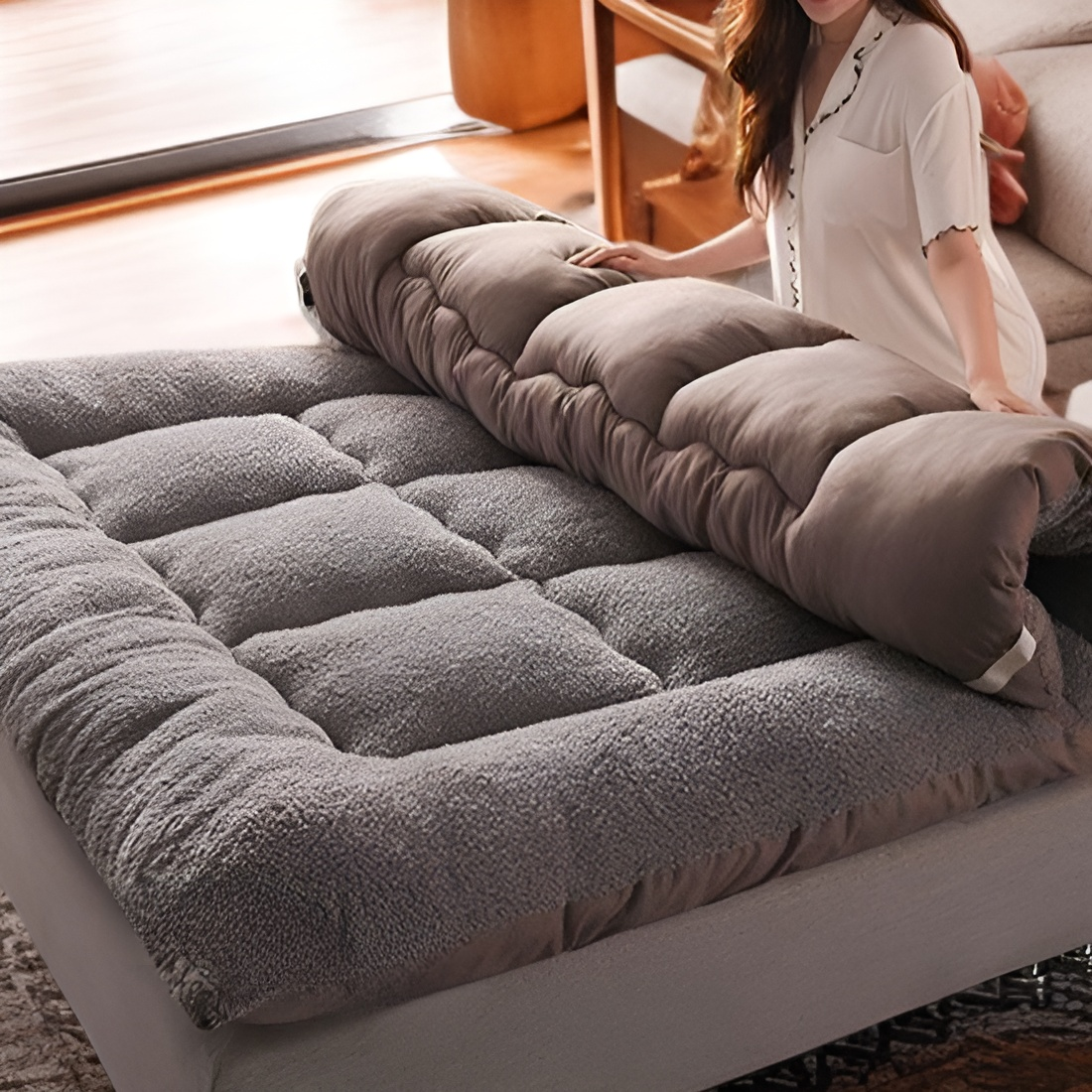 강화 보온 업그레이드 스웨이드 매트리스