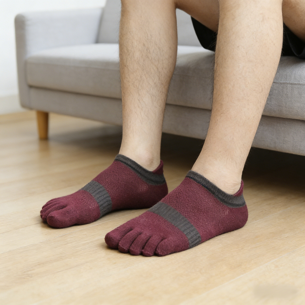 Men's summer thin five-finger socks
