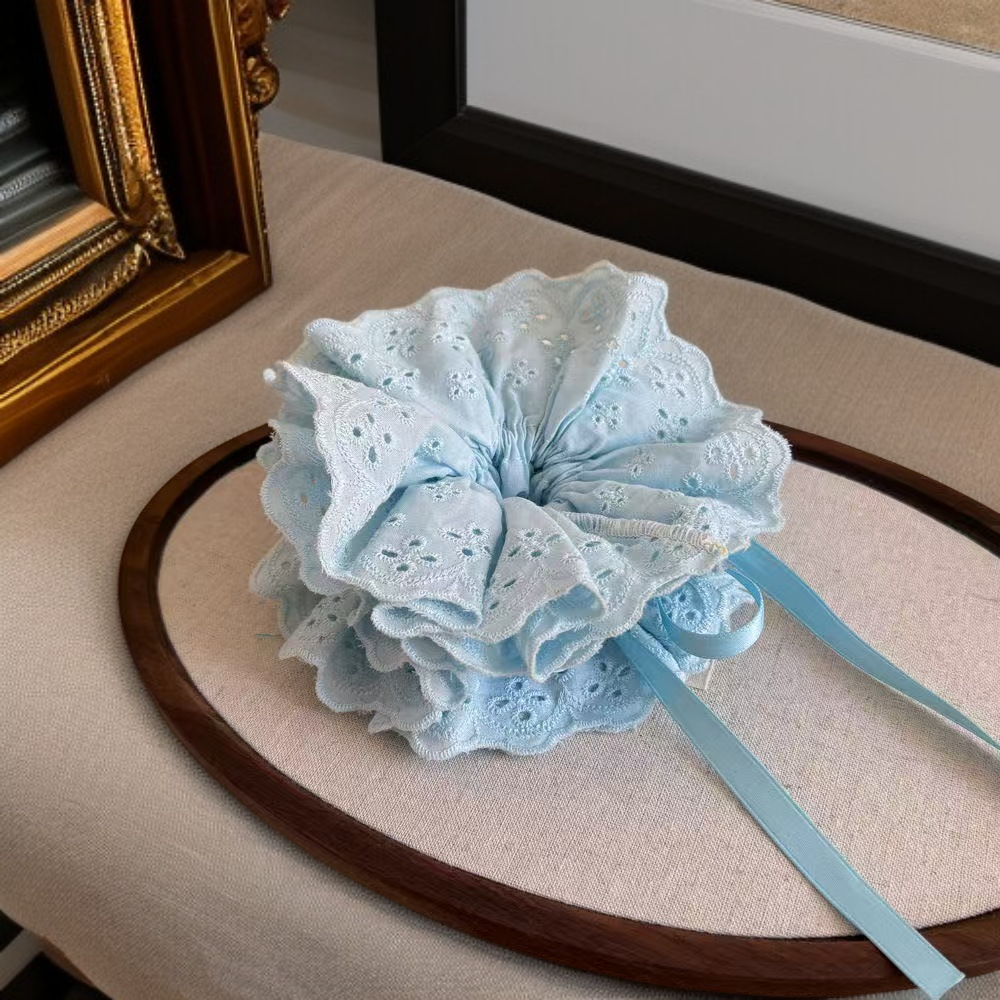 Gumka do włosów z koronką, delikatna, ściągana, do dziewczęcych fryzur