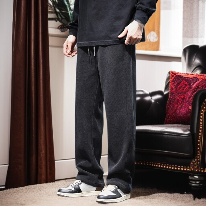 남성 트레이닝 캐주얼 팬츠 드롭감 와이드 와이드 팬츠 긴바지 보오 남성