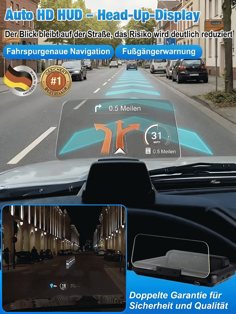 HUD-Fahrzeug-GPS-Digitaltacho