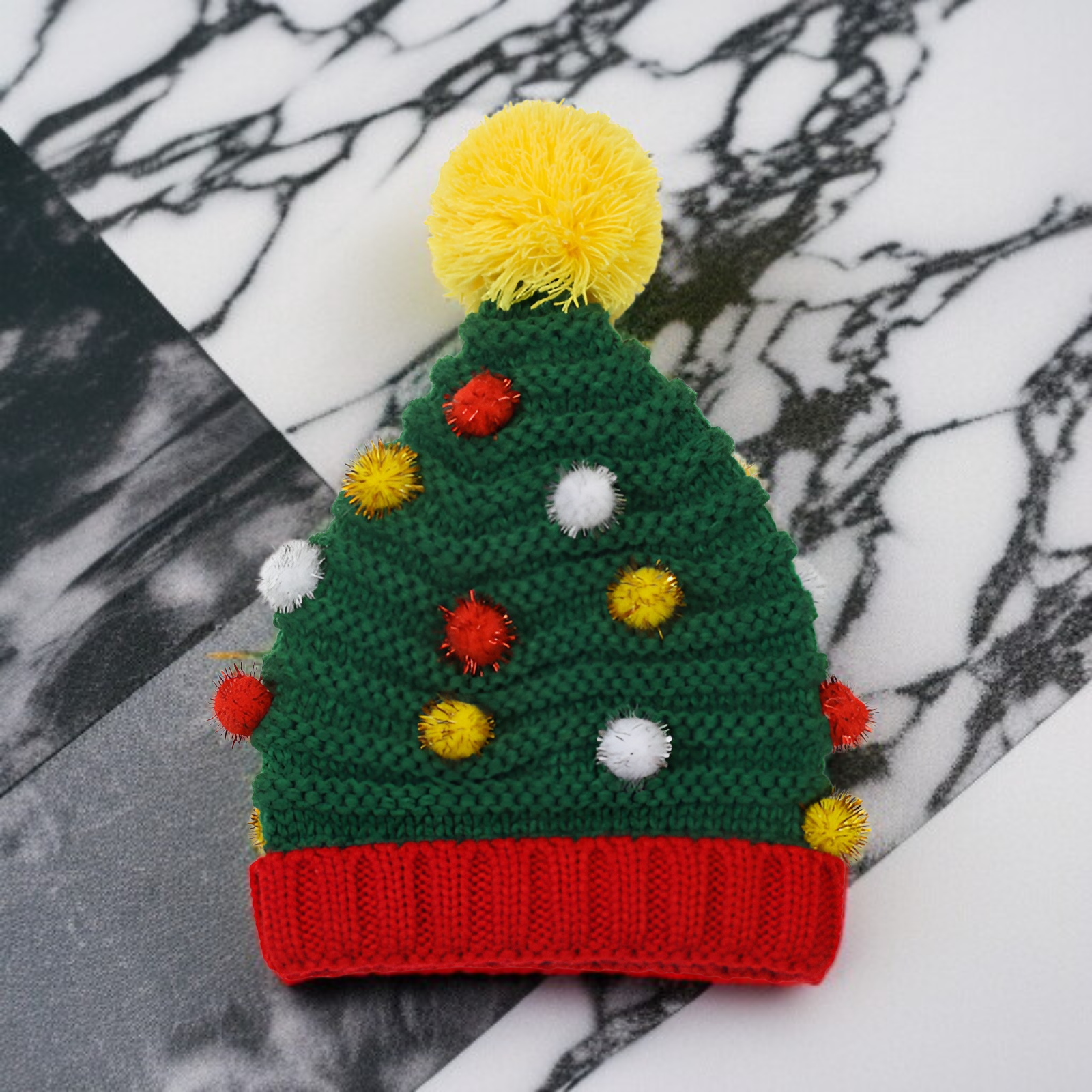 聖誕節提花針織帽