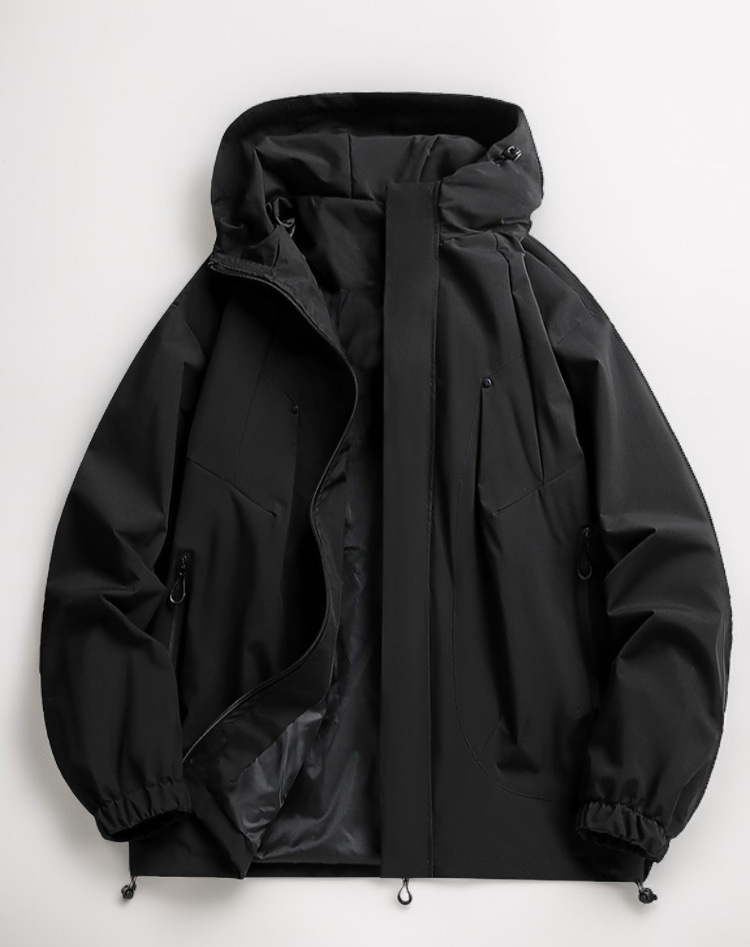 남성 아웃도어 트레이닝 얇은 방수 야상 트렌치코트 착용 모습