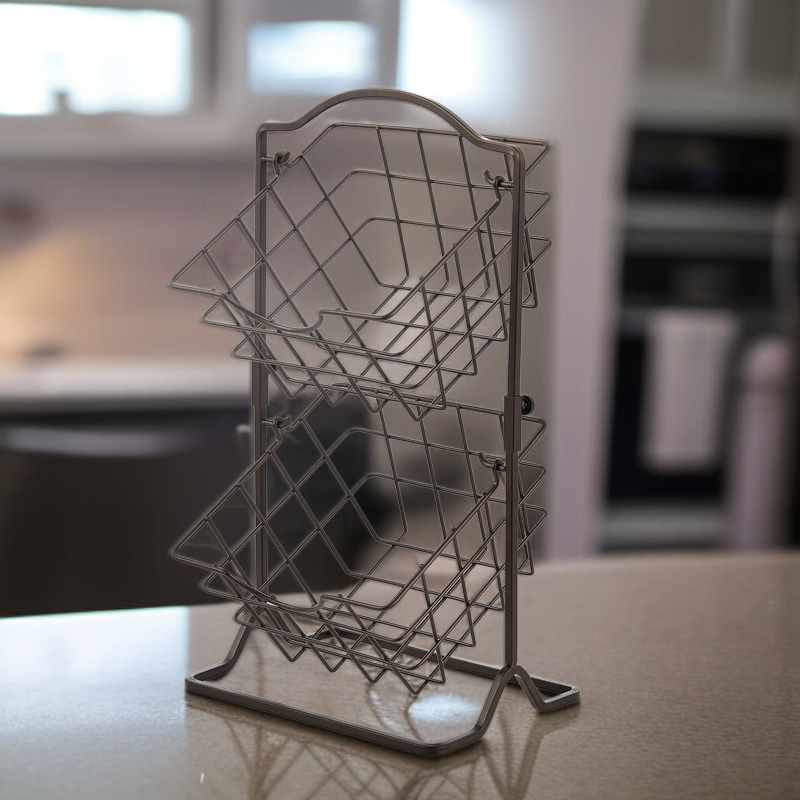 Dwupoziomowy regał do przechowywania i organizacji – do łazienki, kosmetyków