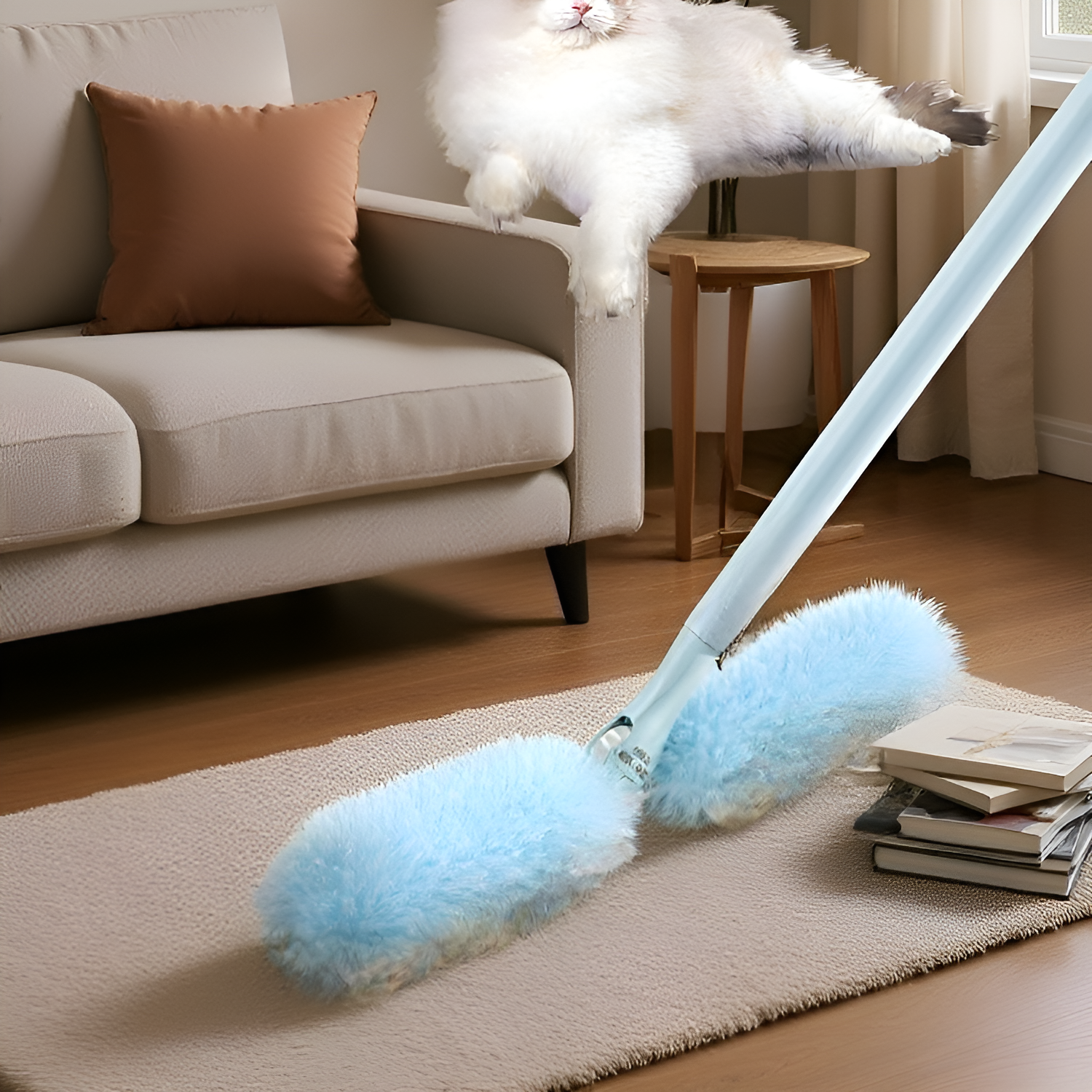 両頭デザインで効率よくホコリをキャッチ