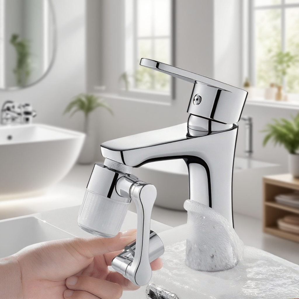 ก๊อกน้ำแบบหมุนได้ใช้งานง่ายหมุนได้ 360 องศา