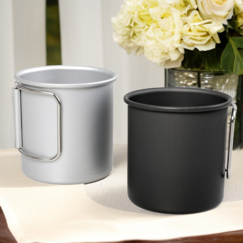 Travel aluminum mug, lightweight camping mug