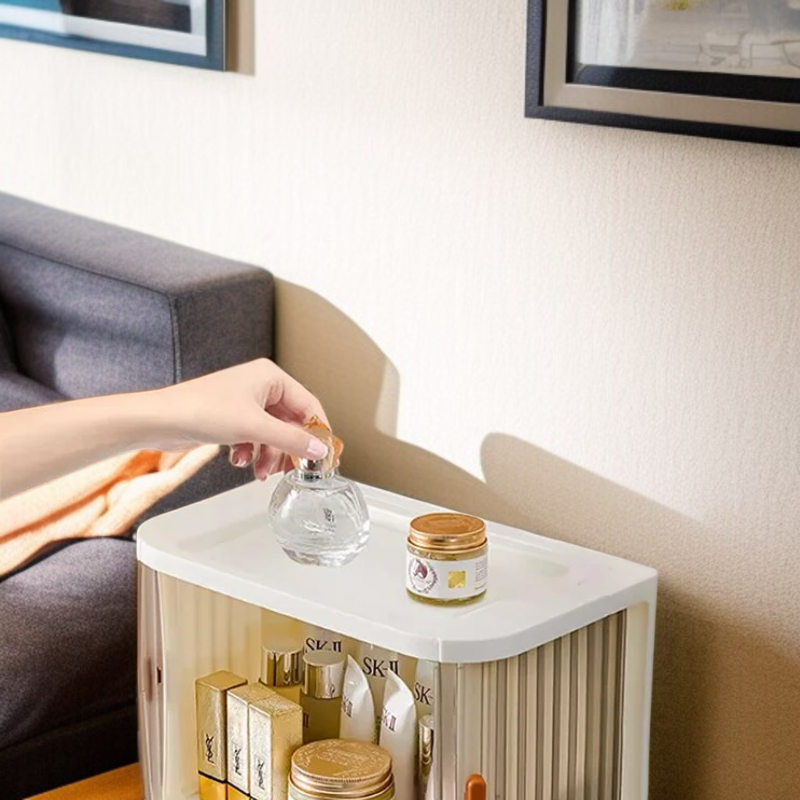 거실 수납함 정리 화장품 수납함 탁상 수납함 레이어드 책상 잡동사니 방진 접이식 수납함