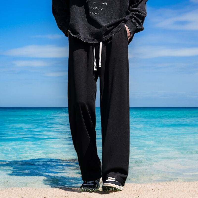 남자 봄가을 와이드 일자 트레이닝 팬츠 일자 팬츠