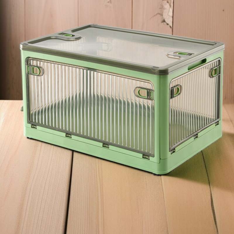 투명 접이식 수납함 차량용 아웃도어 의류 정리함 캠핑 수납  플라스틱 수납 장난감 정리함