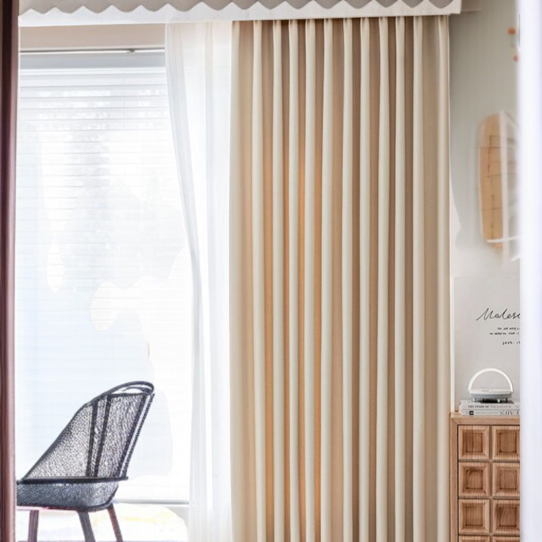 バルコニーフック遮光カーテン高精度グレー寝室カーテン仕上げカーテン熱と太陽の保護効果的な